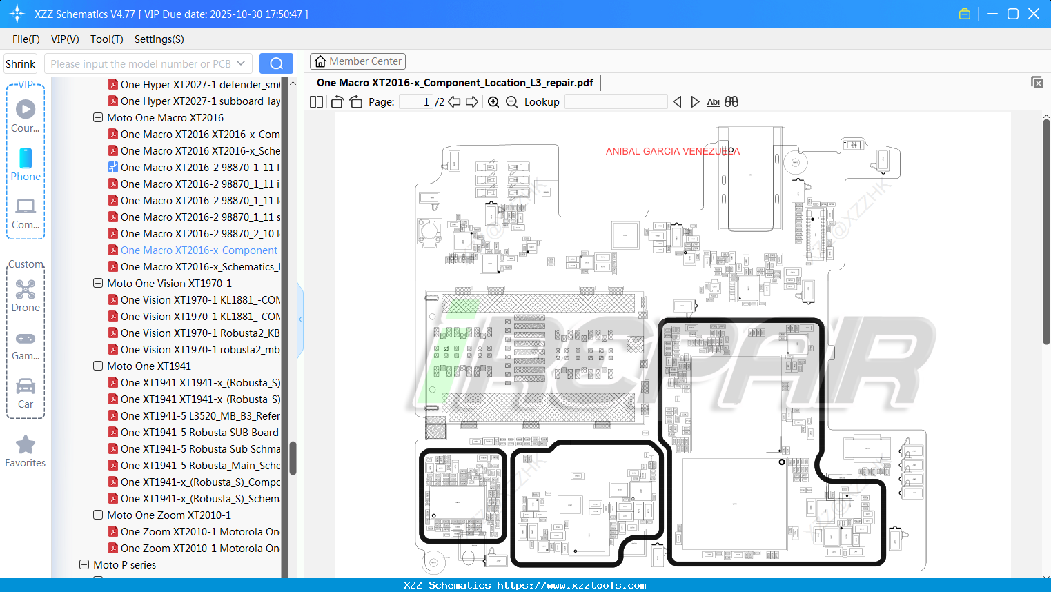 Motorola One Macro XT2016-x_Component_Location_L3_repair
